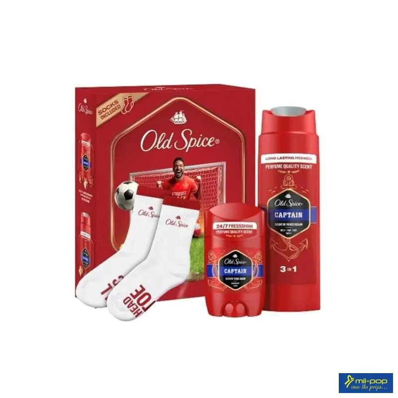 OLD SPICE SET GIFT CAPTAIN (ST+SG+SOCKS) 