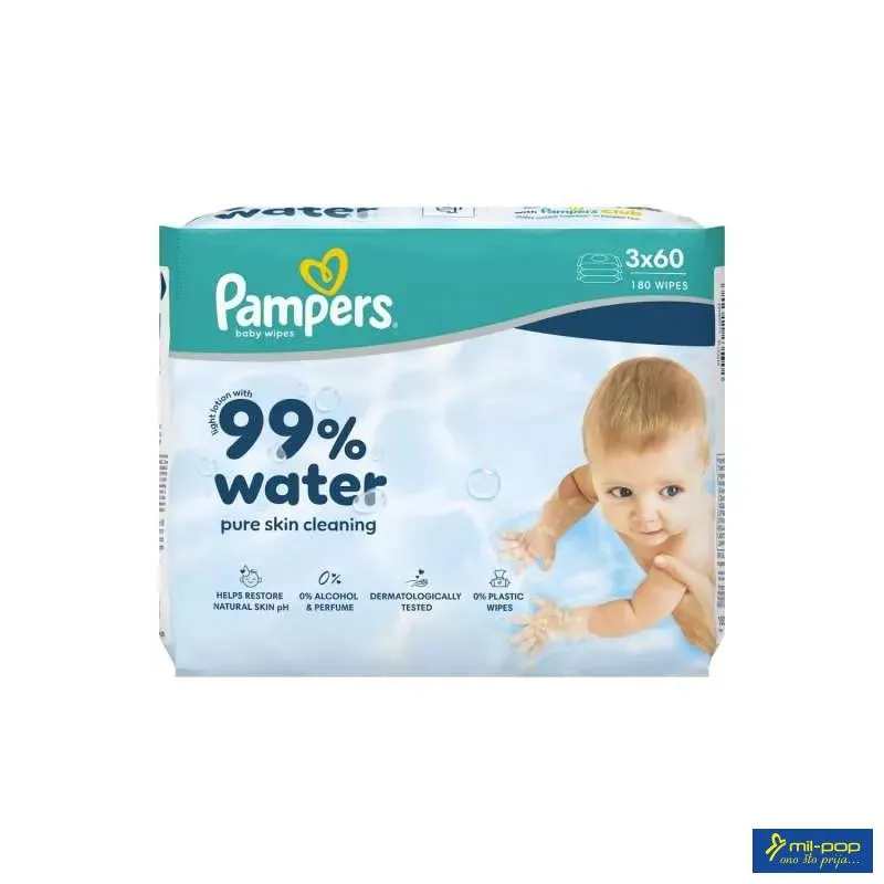 PAMPERS MARAMICE WATER 3X60 KOM (2+1) 