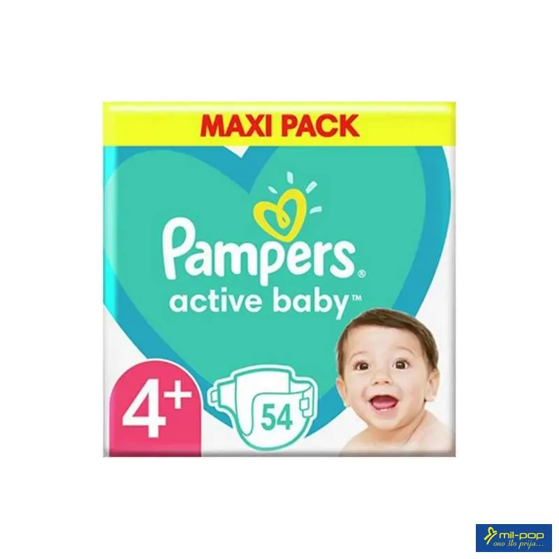 PAMPERS PELENE ACT BABY 4+MAXI PLUS VPP 53PCS