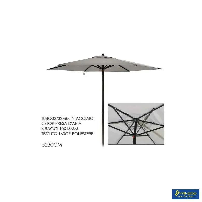 GENERAL TRADE SUNCOBRAN 230CM GRIGIO 