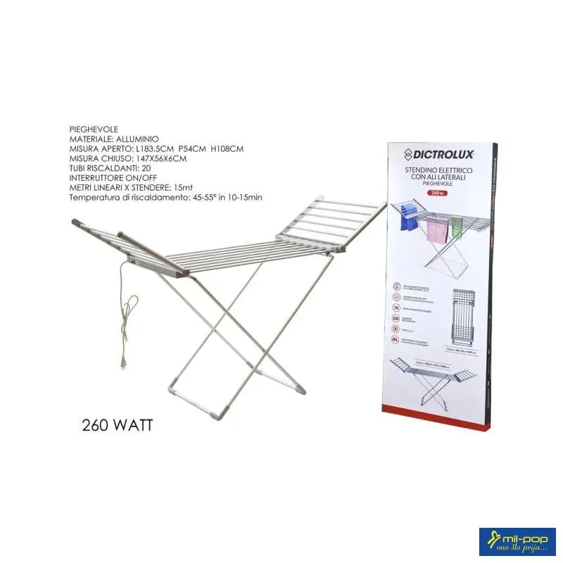 DICTROLUX ELEKTRIČNA SUŠILICA ZA VEŠ 260W 183X54XH108 CM 