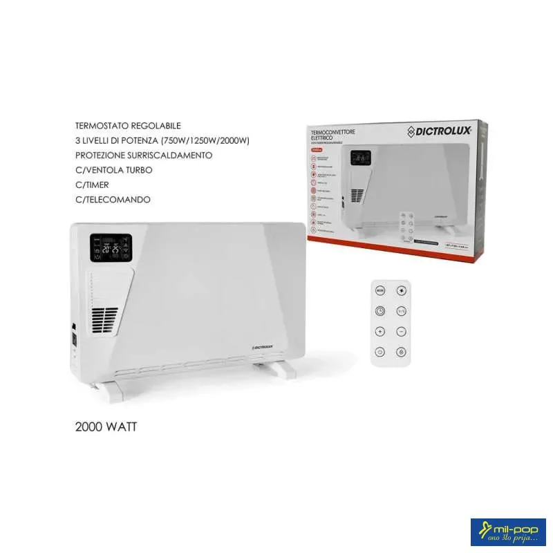 DICTROLUX RADIJATOR SA DALJINSKIM UPRAVLJAČEM 2000W 