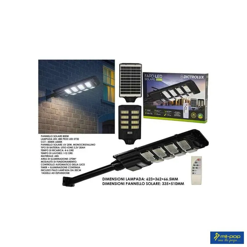 GENERAL TRADE SOLARNA LAMPA 800W 