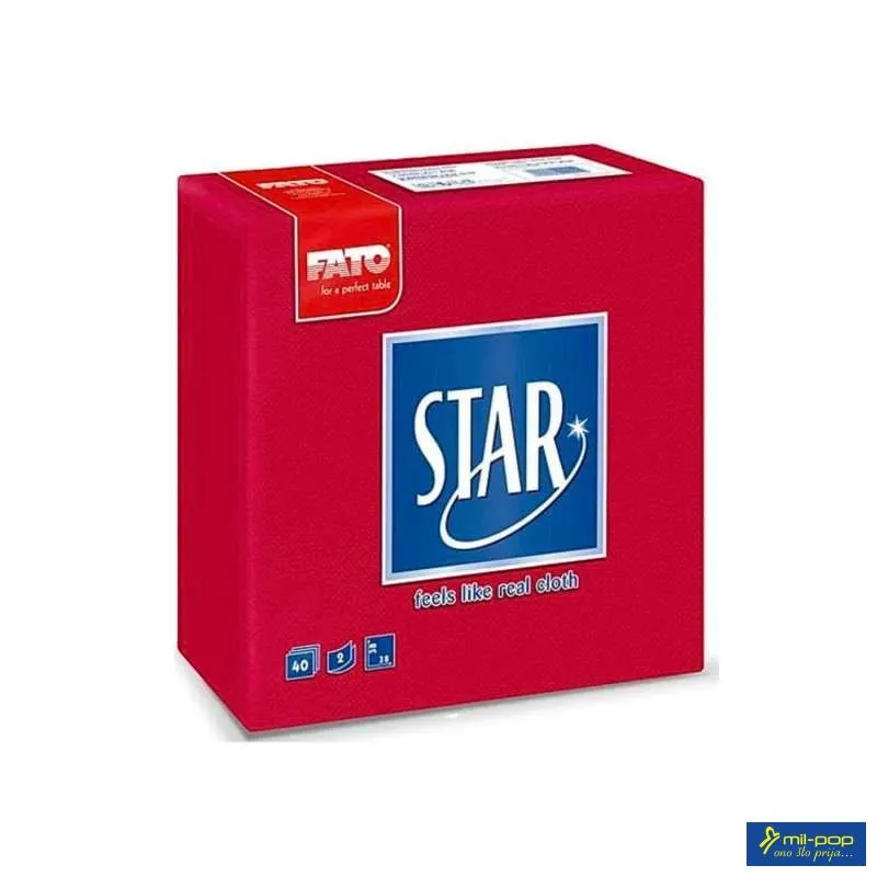 FATO STAR SALVETE CRVENE 38X38 2-SLOJNE 40/1 