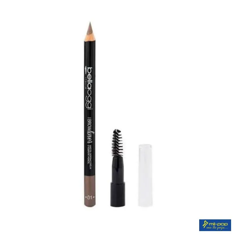 BELLAOGGI OLOVKA ZA OBRVE I BROW LINER DARK BROWN 