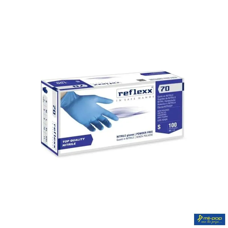 RUKAVICE R70/M NITRIL PLAVA 100/1 