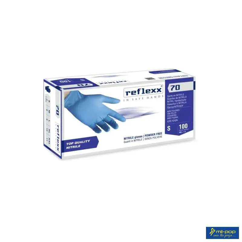 RUKAVICE R70/XL NITRIL PLAVA 100/1 