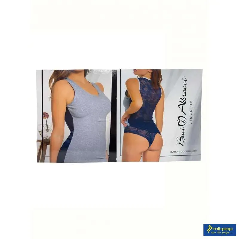 SET BACI&ABBRACCI A.BAR040 MAJICA + GACICE GRIGIO