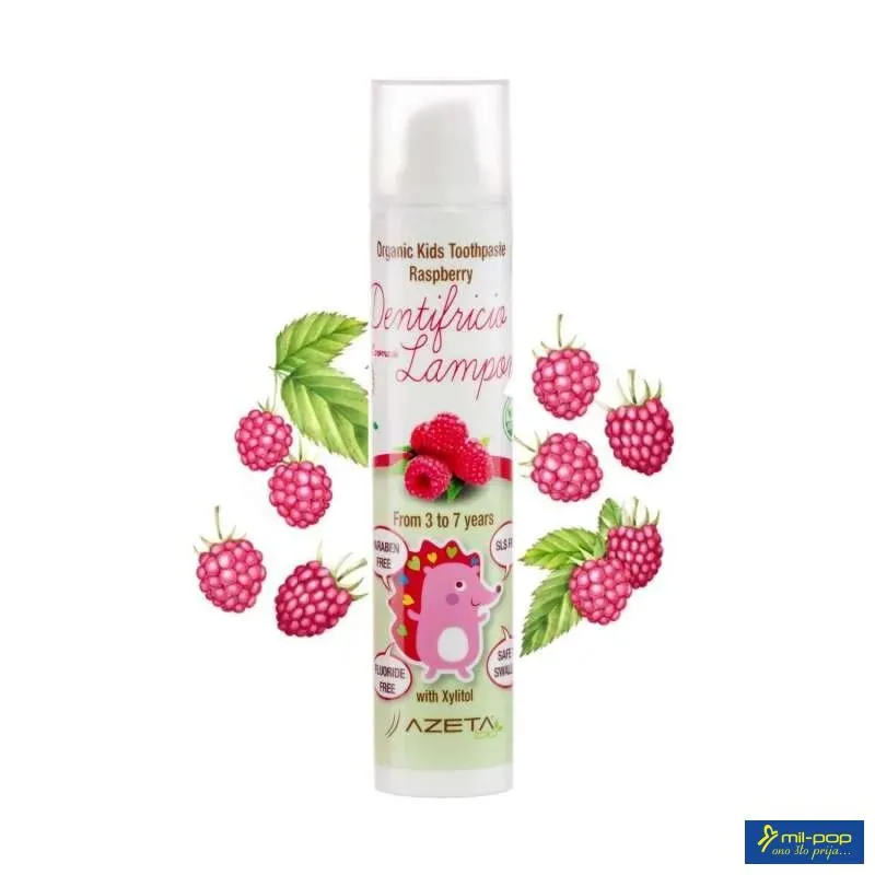 AZETA ORGANSKA PASTA ZA ZUBE 3-7 MALINA 50ML 
