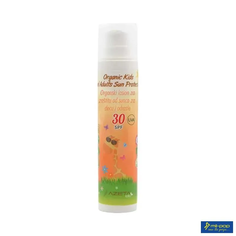 AZETA ORGANSKA KREMA ZA ZAŠTITU OD SUNCA ZA DJECU I ODRASLE SPF30 