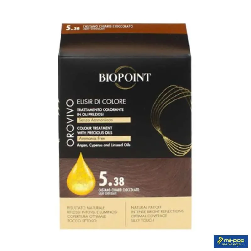 BIOPOINT OROVIVO FARBA ZA KOSU 5.38 