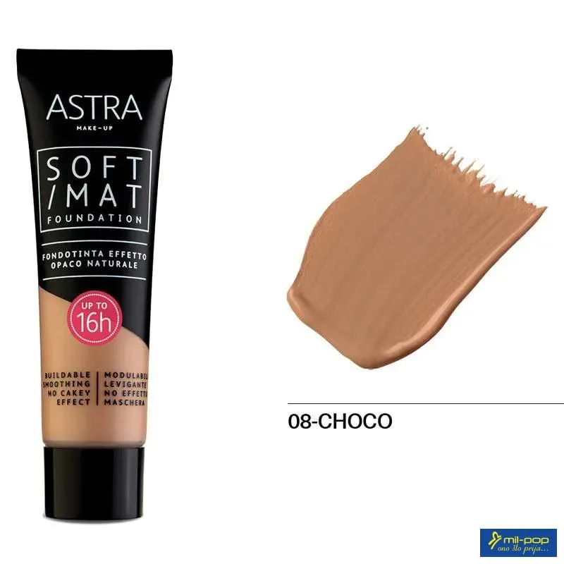 ASTRA PUDER SOFT MAT FOUNDATION CHOCO 08