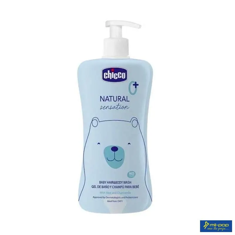 CHICCO NATURAL KUPKA ŠAMPON BABY 500ML 