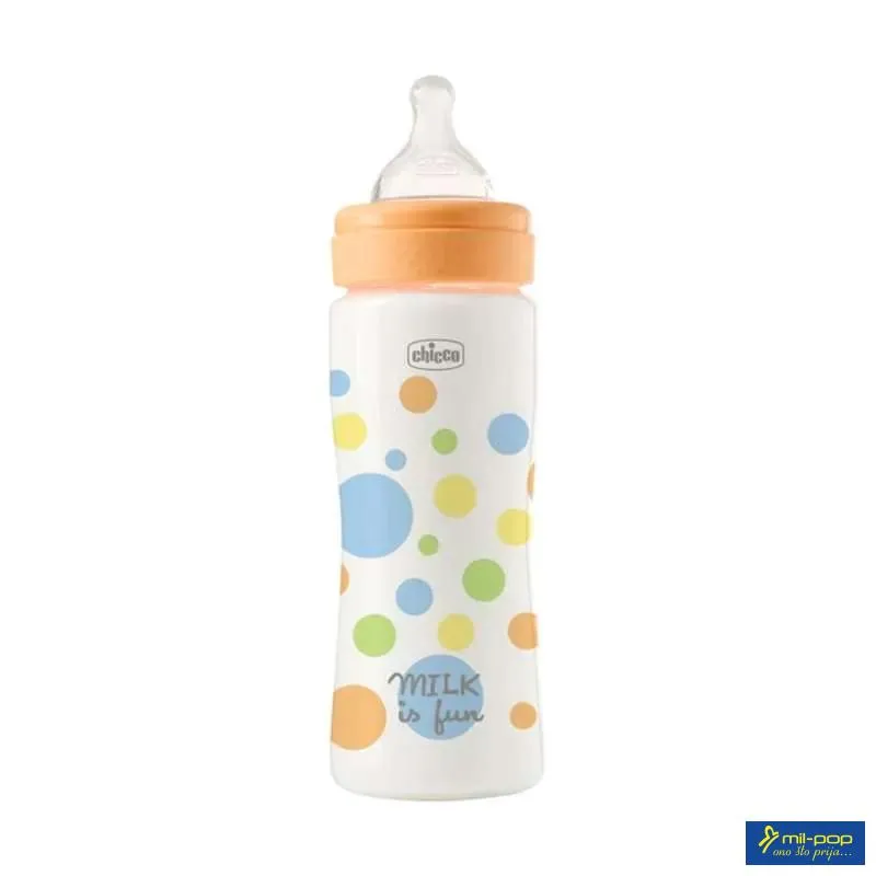 CHICCO FLAŠICA PERFECT EASY 330 ML SILIKON NARANDŽASTA 