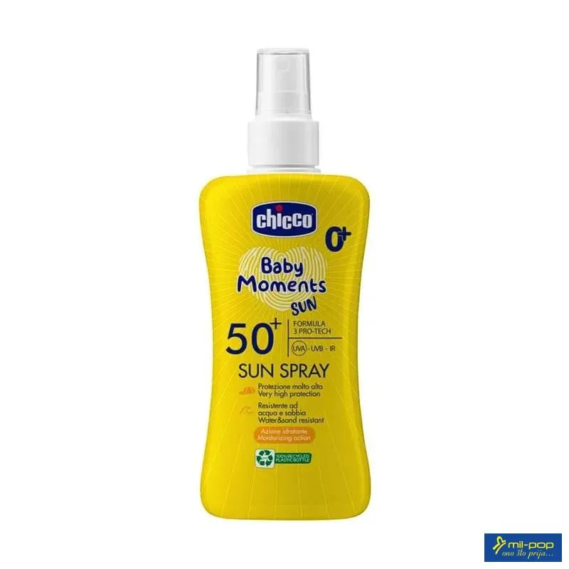 CHICCO SUN 0+ MLIJEKO U SPREJU SPF50+ 150ML 