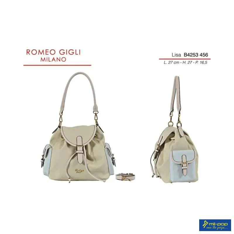 LISA TORBA Z. RG MILANO B4253 BEIGE/MULTICOLOR 