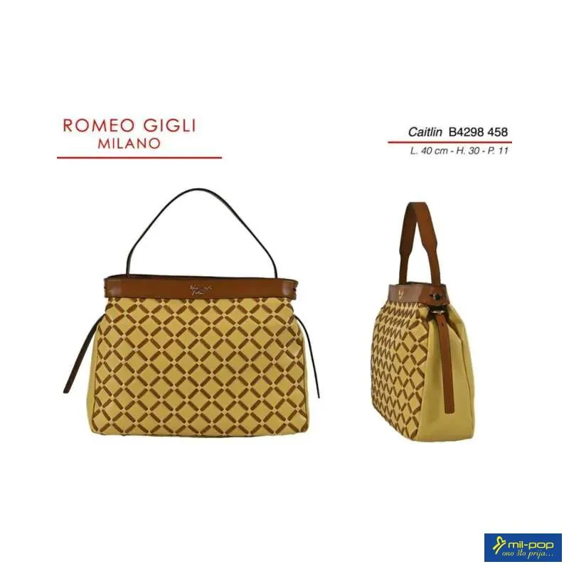 CAITLIN TORBA Z. RG MILANO B4298 CANARINO/CUOIO 
