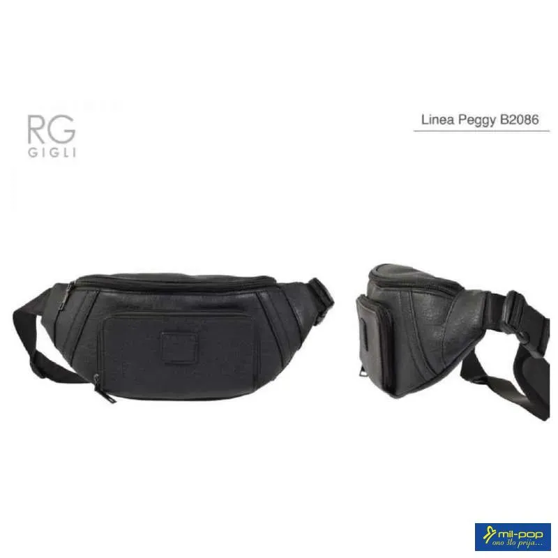 TORBA MARSUPIO NERO UOMO RG MILANO