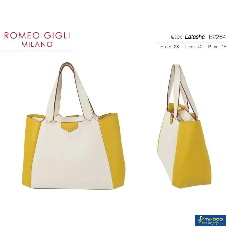 TORBA LATASHA GIALLO/OFF DONNA RG MILANO
