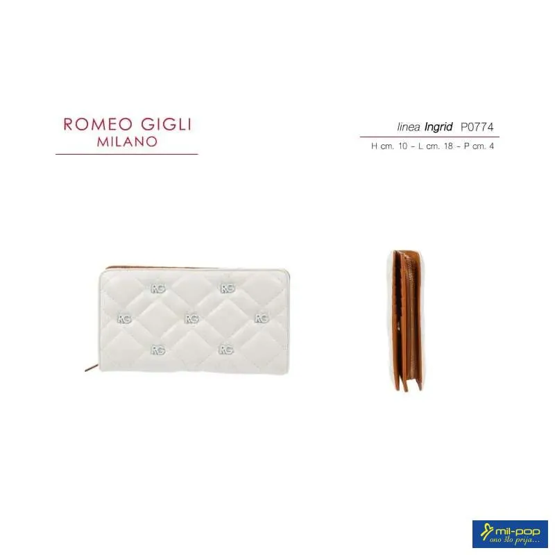 NOVČANIK ŽENSKI INGRID OFF WHITE/CUOIO ROMEO GIGLI MILANO