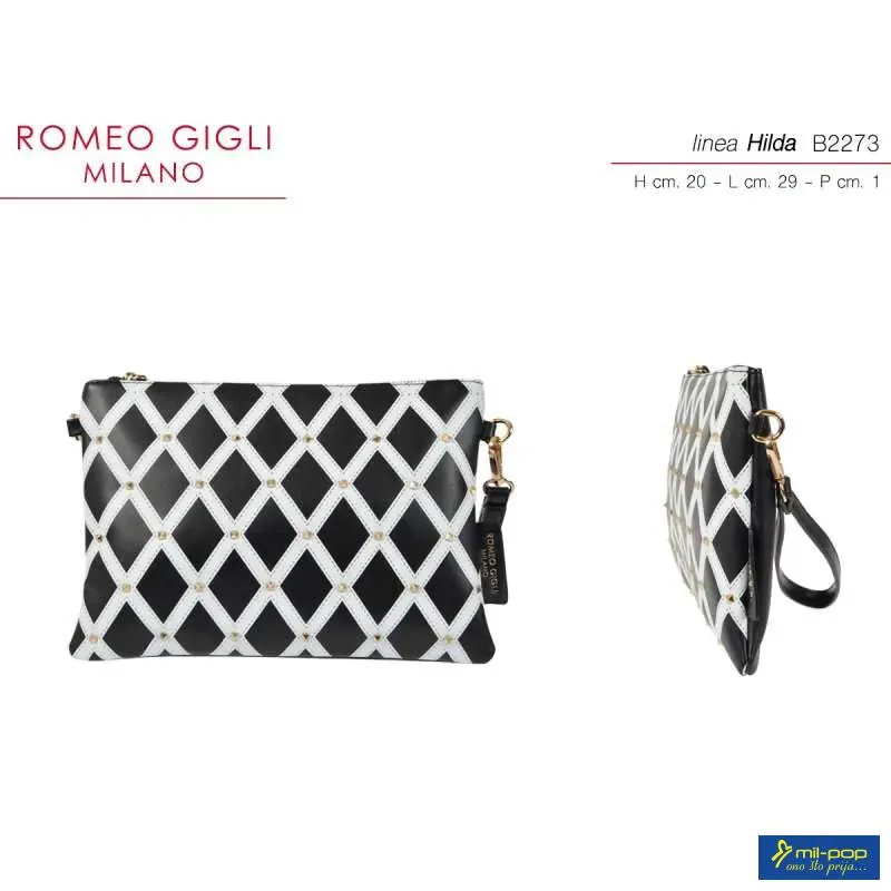 TORBA ŽENSKI HILDA NERO/OFF WHITE ROMEO GIGLI MILANO