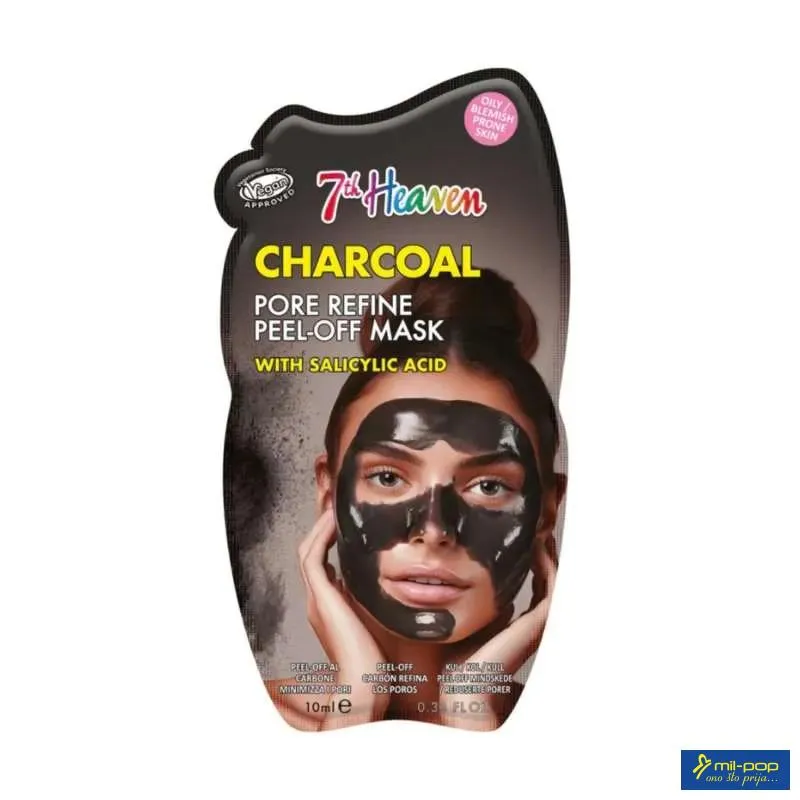 MJ MASKA ZA LICE PEEL OFF CHARCOAL SALICYLIC ACID 10ML 