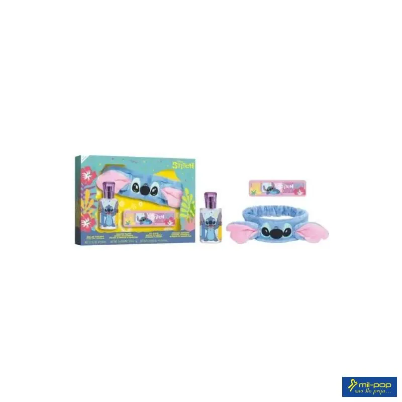 TOALETNA VODA STITCH EDT 50ML + TRAKA ZA GLAVU+ SET ZA SMINKANJE 