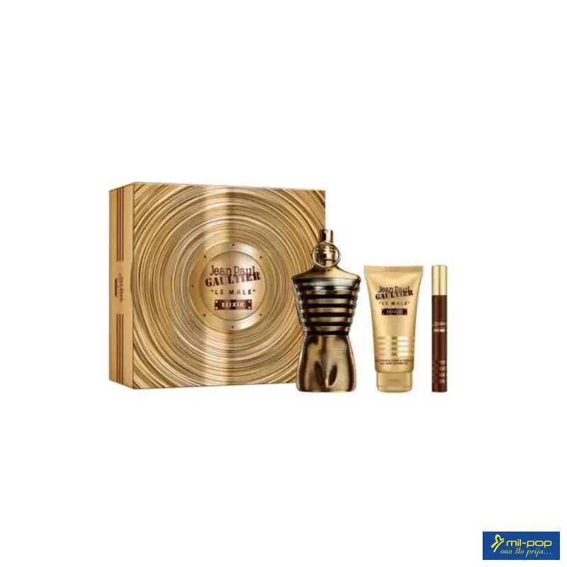 JPG LE MALE ELIXIR (M) SETPARFUM 125ml + PARFUM10ml + SG 75ml 