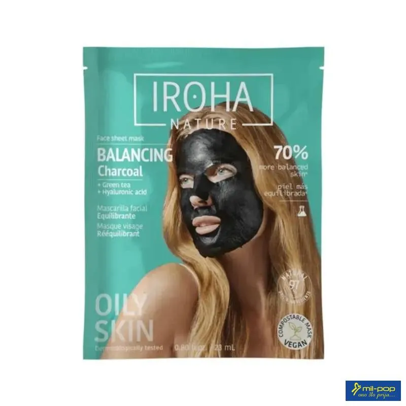 IROHA DETOX TISSUE MASKA CHARCOAL 