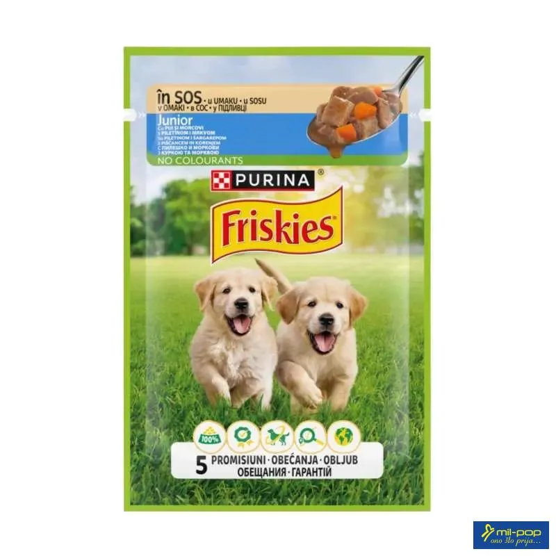 FRISKIES JNR DOG CIG CHKN&CRT 26X85G 