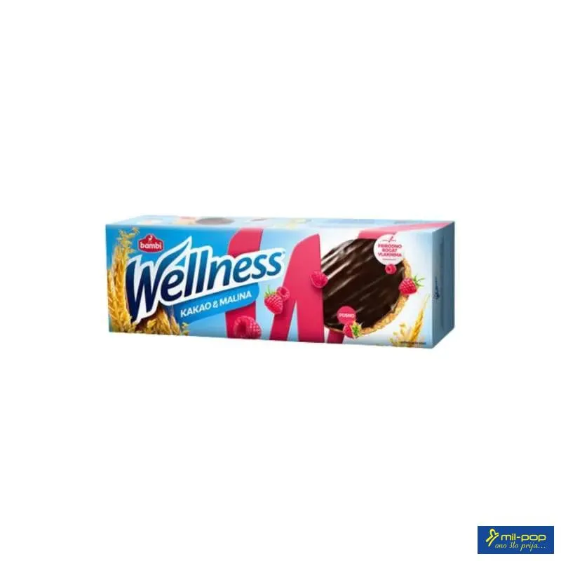 WELLNESS INTEGRALNI KEKS SA MALINOM PRELIVEN KAKAO PRELIVOM 150 GR 