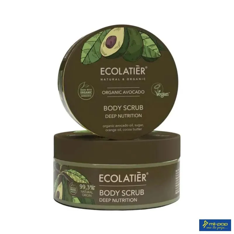 ECOLATIER BODY SCRUB DEEP NUTRITION ORGANIC AVOCADO 250G