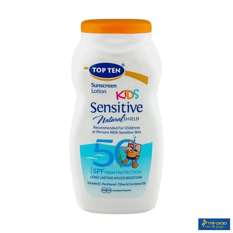 TOP TEN KIDS SENSITIVE LOTION SPF 50 - 200ML 