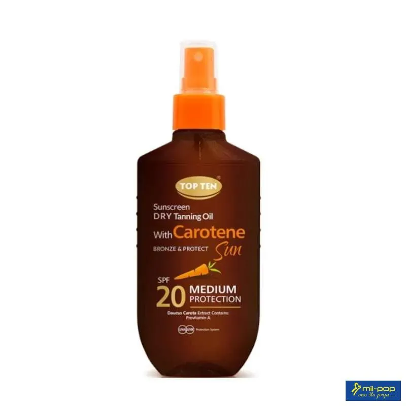 TOP TEN CAROTENE TANNING DRY OIL SPF 20 