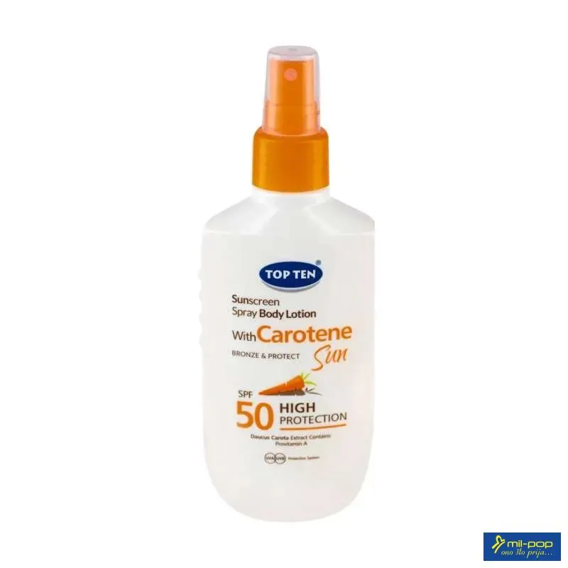 TOP TEN CAROTENE SUN LOTION  SPRAY SPF 50 