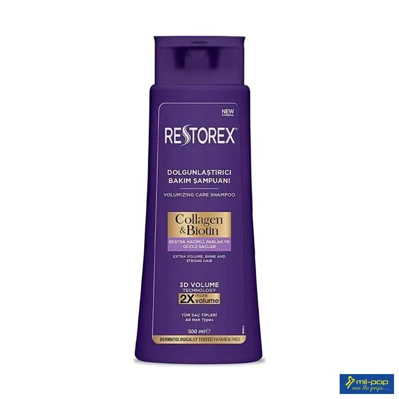 RESTOREX COLLAGEN & BIOTIN ŠAMPON ZA VOLUMEN KOSE 500ML 