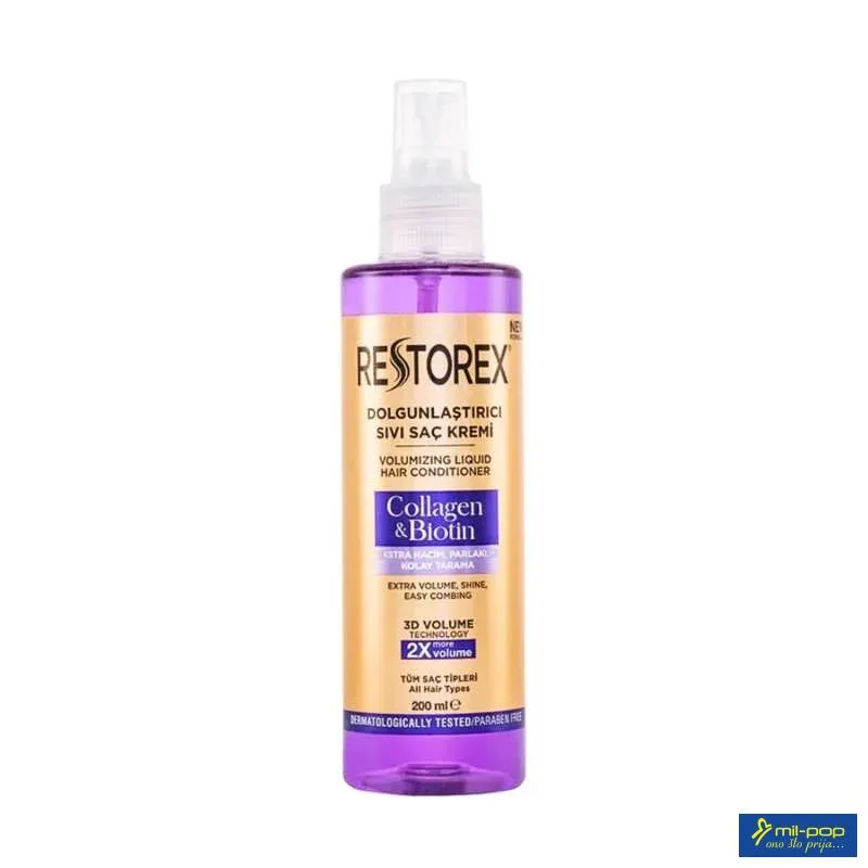 RESTOREX COLLAGEN & BIOTIN TEČNI REGENERATOR ZA VOLUMEN KOSE 200ML 