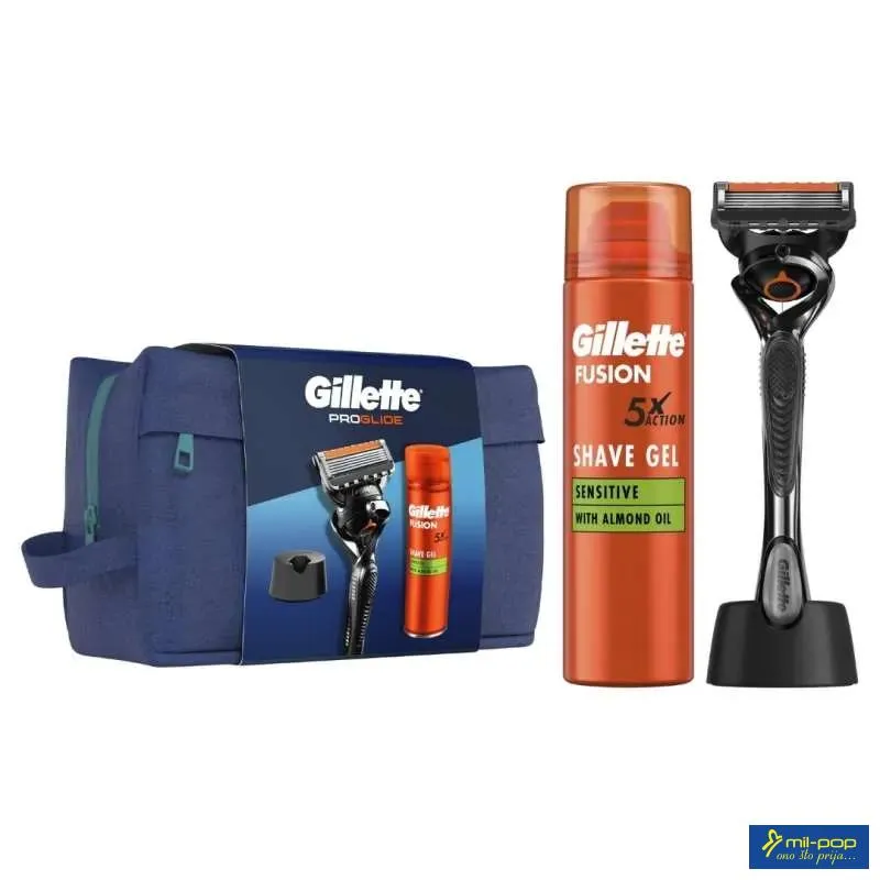 GILLETTE SET 2023 PG 1UP+ FUS GEL 200ML + STAND 