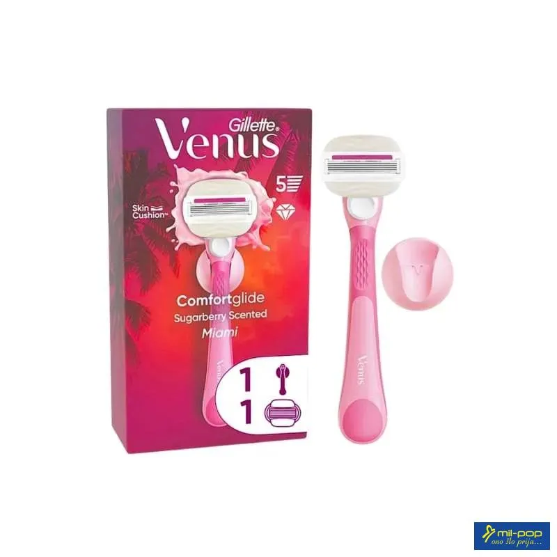 GILLETTE VENUS MIAMI VIBES ŽENSKI BRIJAČ + DRŽAČ - 1+1 