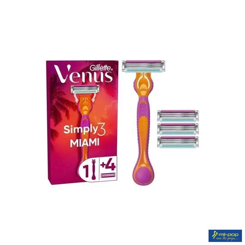 GILLETTE VENUS MIAMI VIBES ŽENSKI BRIJAČ + 4 DOPUNE 