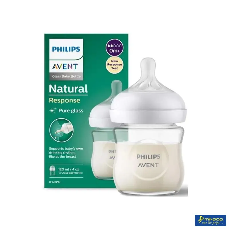 FLAŠICA PHILIPS AVENT NATURAL RESPONSE STAKLENA 120ML. 