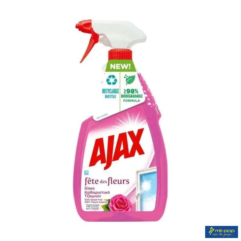 AJAX GLASS PINK 750ML TRIGGER 