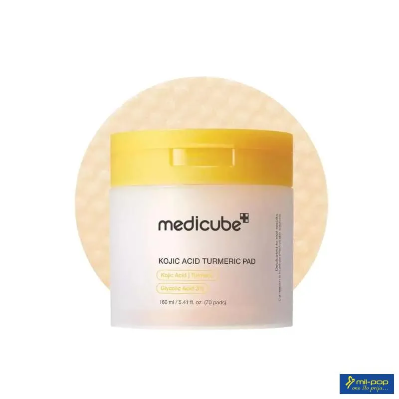MEDICUBE KOJIC ACID TURMERIC CLARIFYING TONER PAD 70KOM 