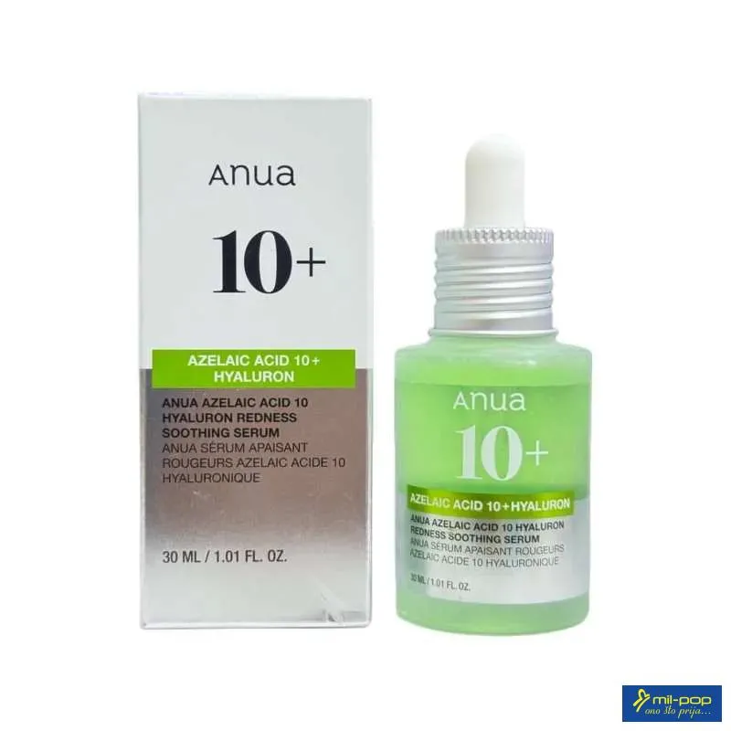 ANUA AZELAIC ACID 10 HYALURON REDNESS SOOTHING SERUM 30ML 