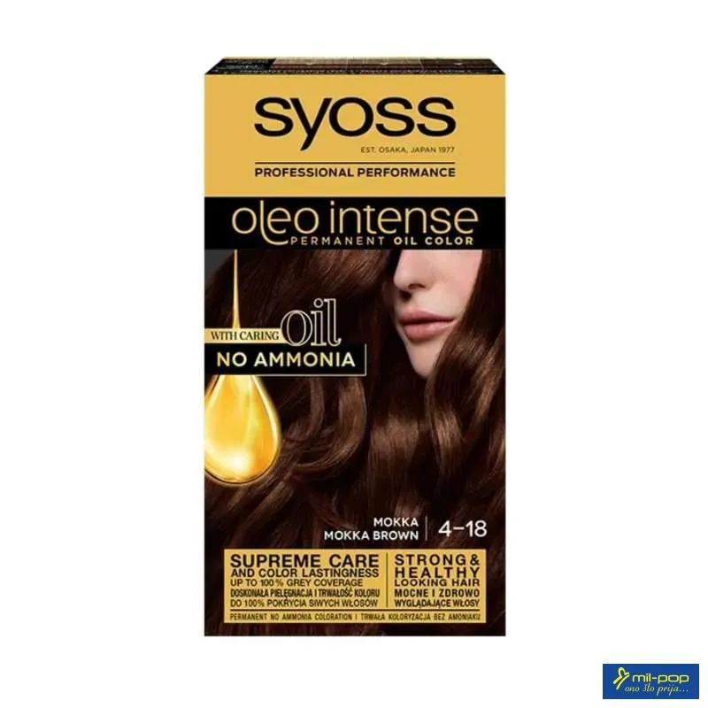 SYOSS OLEO INTENSE BOJA ZA KOSU MOKKA BROWN 4-18 
