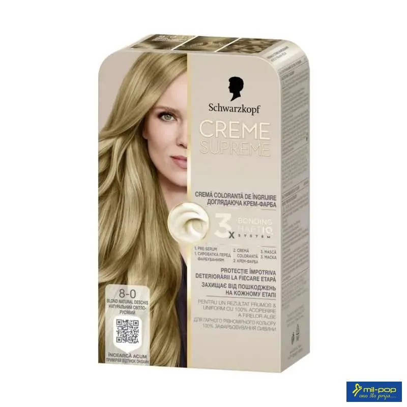 CREME SUPREME 8-0 PRIRODNO SVETLO PLAVA