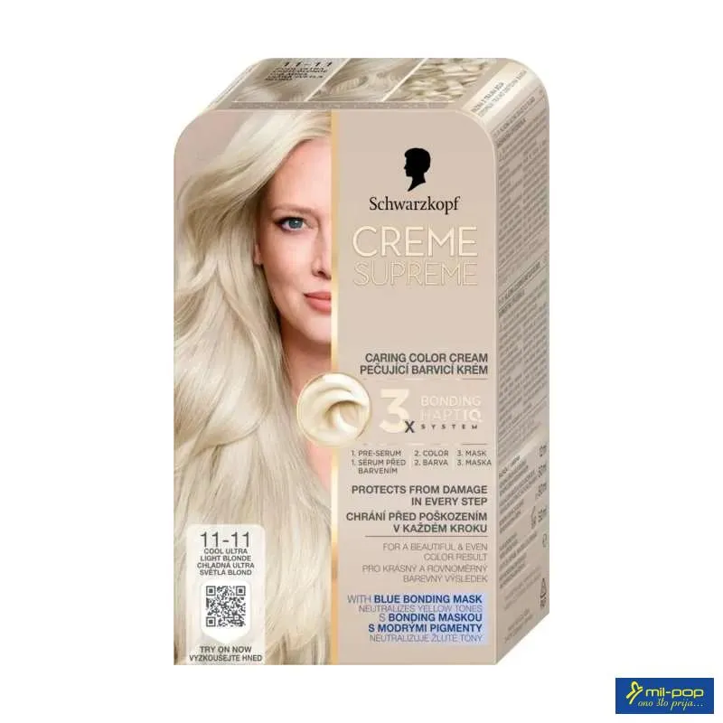 CREME SUPREME 11-11 HLADNO ULTRA SVETLO PLAVA