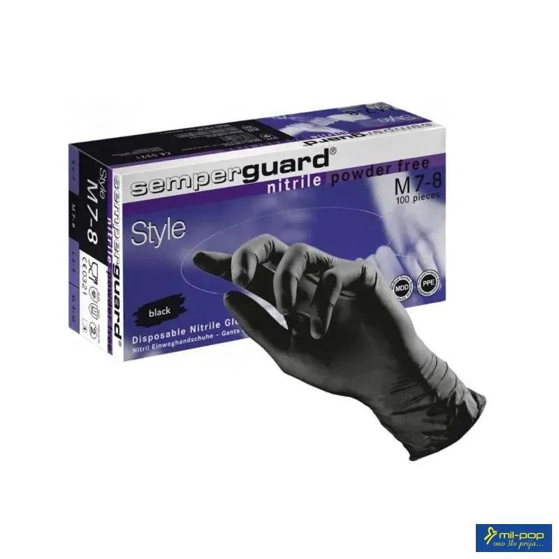 SEMPERGUARD RUKAVICE CRNE L100 KOM 10872 