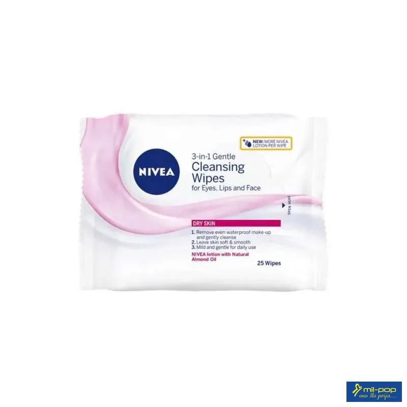 NIVEA VISAGE MARAMICE ZA CISCENJE LICA SUVA I OSJETILJIVA KOZA 25KOM 