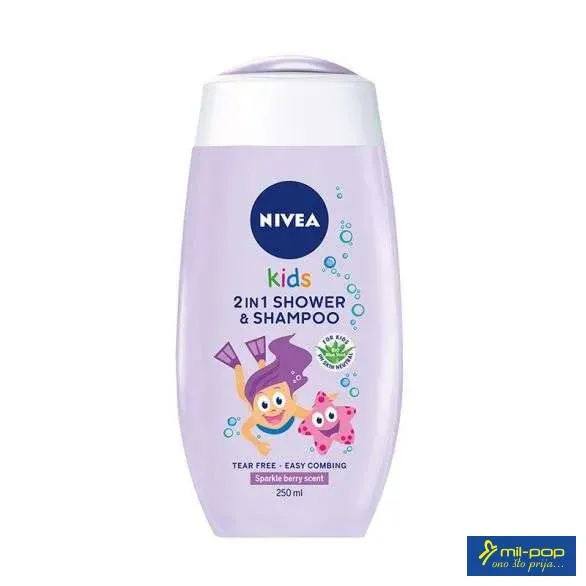 NIVEA 2U1 GEL ZA TUSIRANJE ZA DEVOJCICE 250ML